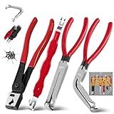 5Pcs Electrical Disconnect Pliers for Cars, Hose Clamp Pliers Connector Removal Tool Disconnect Tool and Connector Separator with terminal removal tool kit Automotive Electrical Tools Automotive Tools