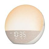 Sunrise Alarm Clock White Noise Machine: Natural Wake Up Light - Dimmable Clock with Bluetooth Speaker for Bedroom - 25 Sleep Sounds for Baby Adults Kids Putty