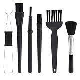 6pcs Keyboard Cleaning Kit, Stainless Steel Keycap Puller & Anti Static Dust Brush Portable Keyboard Cleaning Brushes for Computer Keyboards Camera Motherboard Desk Office Equipment