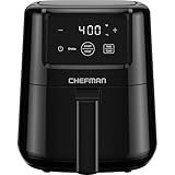 CHEFMAN 2 Qt Mini Air Fryer – Digital Space-Saving Compact Air Fryer with Nonstick and Dishwasher Safe Basket, Quick & Easy Meals in Minutes, Features Digital Timer and Shake Reminder – Black