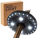 OYOCO Patio Umbrella Light 3 Brightness Modes Cordless,with 24+4 Cool White LEDs-4 * AA Battery Operated Umbrella Lights,Fits 1.15"-2" Umbrella Poles,for Patio Umbrellas,Camping Tents and Indoor Use