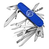 Swiss Eagle 30-in-1 Classic Pocket House Hold & Campaign Tool, Premium Multi Tool Pocket Tool with Compass, Scissor, Screwdriver, Plier, Magnifying Glass, Tweezer for Christmas Gifts - Blue