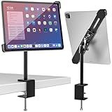 woleyi Anti Theft Desktop Tablet Kiosk Stand for 9-14" Tablet - 360° Swivel Tablets POS Stand Display Holder with Dual Security Lock and Key, Compatible iPad Pro 13/Air, Surface Pro/Go, Galaxy Tabs