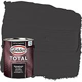 Glidden Total Exterior Paint & Primer All-in-One, Black Magic/Black, Semi-Gloss, 1 Gallon