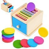 FCSONU Toddlers Montessori Coin Box Toys for 1 2 3 Year Old Boys Girls Baby