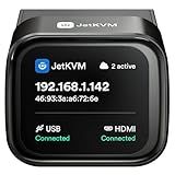 JetKVM IP KVM PC Remote Control, Open Source Jet KVM Over IP Internet with Touchscreen LCD Ultra-Low Latency, Network IP KVM Switch Remote BIOS Access for Computer and Server