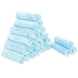 Sunny zzzZZ 24 Pack Kitchen Dishcloths - Does Not Shed Fluff - Reusable Dish Towels, Dish Cloths, Super Absorbent Coral Fleece Cleaning Cloths, Washable Fast Drying, 10 x 10 Inch (Aquamarine)