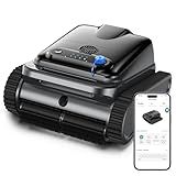 OUCAXIA Y50S Robotic Pool Cleaner, Upgraded Motor, Powerful Wall-Climbing with Scrubber Brushes, Smart Path Navigation, Cordless Pool Vacuum for Inground Pools up to 2000 Sq.ft (Night)