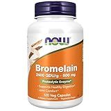 NOW Foods Supplements, Bromelain (Natural Proteolytic Enzyme) 2,400 GDU/g - 500 mg, Natural Proteolytic Enzyme*, 120 Veg Capsules