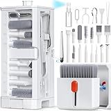 32 in 1 Cell Phone Cleaning kit with Charging Port Cleaner,Stylus Pen,SIM Tool,Keyboard Brush,Speaker Brush,Electronic Cleaning kit for iPhone,AirPods,iPad,Keyboard,MacBook,Earbud,Camera Lens(White)