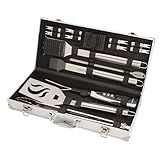 Cuisinart Deluxe Grill Tool Set, 20-Piece Grill Set, BBQ Accessories with Aluminum Case, Stainless Steel Grilling Accessories, BBQ tools, Grilling Gifts for Men, Father’s Day Gifts for Dad Husband