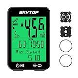 BKVTOP GPS Bike Computer Wireless Cycling Computer with 9 Language Support, 2.4 Inch Easy to Read LCD Speedometer, IPX7 Waterproof, Auto Start Stop MPH KMH for Road Mountain Bike