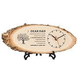 BeauGift Dad Gifts for Fathers Day from Daughter Son, Dad Birthday Gifts for Daddy, Wooden Clock Birthday Gift Idea for Father, Fathers Day Present from Child to My Daddy