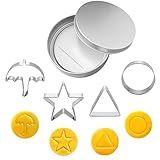 Cookie Cutters Set,Stainless Steel Sugar Candy Making Tools Perfect for Baking and Party Supplies, 3 types Mold Shapes Cookie Cutters Biscuit Mold,Umbrella Cookie Cutter Kit for Family Kitchen