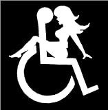 Handicapable Wheelchair Funny Decal Sexy Girl | Cars Trucks Vans Walls Toolbox Laptop | 5.5 X 5 in Decal | CCI234