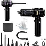 Toplepor Car Handheld Vacuum Cordless Car Vacuum Cleaner with 16000Pa Ultra-Strong Suction, Brushless Motor & HEPA Filter - Lightweight Design Vacuum Cleaners for Home & Car (Black)