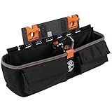 Klein Tools BC511S Bucket Work Center Large Tool Pouch, S Hook Rail System Accessory, Holds Lineman Tools, Cutters, Crimpers, and Impact Wrenches