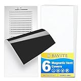 E BAVITE 6 Pack Magnetic Vent Covers, Strong Vent Covers 5.5x12inch Magnetic Vent Covers Flexible Magnets in Sheet Form for Iron Floor HVAC and AC Vents