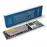 KB Covers Pro Tools Shortcut Backlit Aluminum Keyboard for Mac – 150+ Color-Coded Audio Editing Keys, US Layout, USB Wired, Compatible with macOS Desktop & Laptop