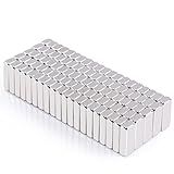 MIN CI 100Pcs Super Strong Rare Earth Magnets Bar, Rectangular Metal Neodymium Magnets, for Refrigerator Cruise Crafts DIY Science Industrial Kitchen Tool Storage (10x4x2mm)