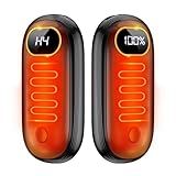 Hand Warmers Rechargeable - Electric Hand Warmers Rechargeable 2 Pack Heat Up to 131℉ with 18Hrs Warmth, Electronic Portable Pocket Heater for Golf Raynauds Camping, Gifts for Women Man
