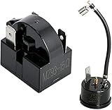 Compressor Start Relay for Portable Freezer Car Refrigerator Beverage Wine Beer Cooler with Thermal Overload Protector 1/5 HP 150W 15Ohm