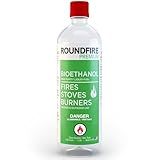 ROUNDFIRE Premium Tabletop Fireplace Fuel - 1 Liter Ethanol for Fire Pits and Table Top Fireplaces