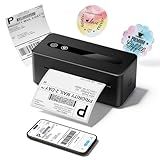TATTMUSE Bluetooth Thermal Shipping Label Printer, Wireless 4X6 Label Printer for Small Business and Package, Support Phone, iOS, Android, Windows, Mac, Compatible with Amazon, Ebay, Shopify, USPS