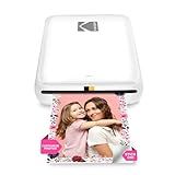 KODAK Step Instant Smartphone Photo Printer, Portable Mini Color Wireless Mobile Printer, Zink 2x3” (5.1x7.5 cm) Sticky-Back Photos, Bluetooth Compatible with iOS & Android Devices, Editing App, White