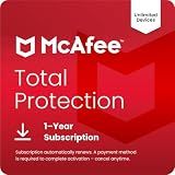 McAfee Total Protection 2026 Antivirus Software, 10+ Devices | Auto-Renews