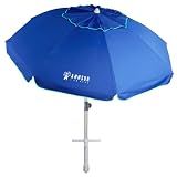 AMMSUN Beach Umbrellas for Sand Heavy Duty Wind Portable, 6.5ft