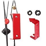 SPG Archery Peep Sight, 1/4" 3/16" Aluminum Peep Sight or Tubing peep Sight with Bowstring Splitter for Archery Compound Bow (Black -1/4'' and 3/16")