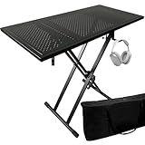 JILLSKY DJ Table Stand Audio Mixer Stand Portable Booth - 35" x 17.3" Versatile DJ Booth Stand for Piano, Laptops, Controllers, Midi Keyboards, and Audio Mixers, Mixer Pioneer DJ Controller Equipment