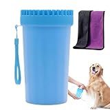 Novique Dog Paw Cleaner, Foot Washer for Pets - Quickly Clean a Muddy Paw, Soft Silicone Bristles, Suitable for Small, Medium, Large Breed Dogs(with 1 Absorbent Towel)