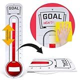 Fundraising Thermometer Chart Goal Tracker | Dry Erase Goal Setting Wall Mounted Thermometer | Giant Sales Goal Board with Pull-Through Ribbon Progress Tracker (46” x 12”) by ORCA