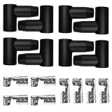 YoRise 8PCS Car Spark Plug Boot Terminal Kit, 90 Degree HEI Distributor & Coil Boots Spark Plug Ignition Wires, Silicone Spark Plug Wire Ends and Boots Replacement Accessories for 6mm-10mm (Black)