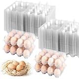 ZHIGLMYD 100 Pack 12 Count Plastic Egg Cartons - Bulk Cheap Clear Reusable Egg Containers for Chicken Eggs, Dozen Egg Storage Solutions.