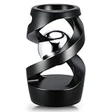 Kinetic Optical Illusion Toys, Kinetic Desktop Fidget Spinner Toys, Cool Gadget Desk Toy Fidget Toys Gift for Various Holidays, Kinetic Spinner Ball Relieve Stress Anxiety for Kids and Adults (Black)