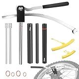 JINGTAO88 Dirt Bike Tire Changing Tool Kit, Suitable for 16-21 Inch Wheels, Including 10/12/15mm Axle Adapters, Quick Tire Change in The Wild, and Foldable Design for Easy Portability, Black