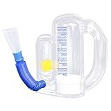 Incentive Spirometer Adult,Breathing Exercise Device for Lungs,Deep Breathing Trainer for Children and Adult,5000ml Volume Measurement with Flow Rate Indicator.