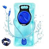 Hydration Bladder, 1.5L Water Bladder for Hiking Backpack Leak Proof Water Reservoir Storage, 1.5 Liter BPA-Free Water Pouch Hydration Pack Replacement for Biking Climbing Cycling Running, Blue
