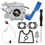 Hipa 125B 590460102 Carburetor Tune Up Kit for Husq 125B 125BVX 125BX Leaf Blower Parts Replace C1Q-W37 545081811 Jonsered B2126 BV2126 Blower Carb Adjusting Tool Air Filter Fuel Line Spark Plug
