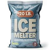 Ice Melt Safe for Concrete Sidewalks & Driveways, 20 lb Snow Salt Bag