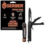 Gerber Gear Armbar Trade 8-in-1 Pocket Knife EDC Multitool with Blade, Pry Bar, and Hammer for Camping, Burnt Orange
