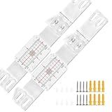 Concrete Crack Monitor, Crack Monitoring Gauge, Crack Gauge for Internal and External Corners 70-180 Degrees, Hinged Design for 2D or 3D Movement, Clear with Black Red 0 mm Graduation Marks(2 Pcs)