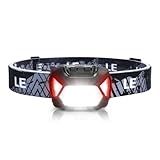 Lepro 320015 Battery Powered Headlamp - 1300Lux Super Bright LED Head Lamp with Red Light, IPX4 Waterproof Headlights for Outdoor Camping, Hiking, Hunting, Power Outages, Emergency, Hurricane
