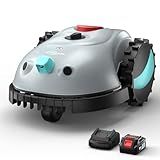 YARDCARE V100 Robotic Lawn Mower – Visual Navigation & Smart Obstacle Avoidance, Adjustable Cutting Height 0.8–2.4 in, Low-Noise Auto Mowing for Small Lawns up to 1,600 sq ft