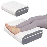 baibu Leg Elevation Pillow, Dual-Layer Design Support Pillow to Raise Feet for Better Elevation, Circulation, Leg Swelling,or Sciatica - Wedge Design for Comfort and Recovery, 1PC, White