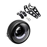 LeeMas 6.5 Inches Round Motorcycle LED Headlight with Brackets Assembly (White Light)