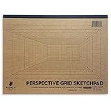 Koala Tools | Drawing Perspective (1 and 2-Point) Large Sketch Pad (1 Point - 9 x 12)